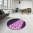 thumbnail image 4 of Ahgly Company Machine Washable Indoor Rectangle Transitional Dark Purple Area Rugs, 2' x 5', 4 of 7