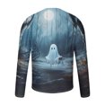thumbnail image 5 of WAENQINLA Halloween Costomes Men Casual Long Sleeve Sweatshirts Crewneck Halloween Shirts Cute Ghost Print Party Holiday Shirt, 5 of 5