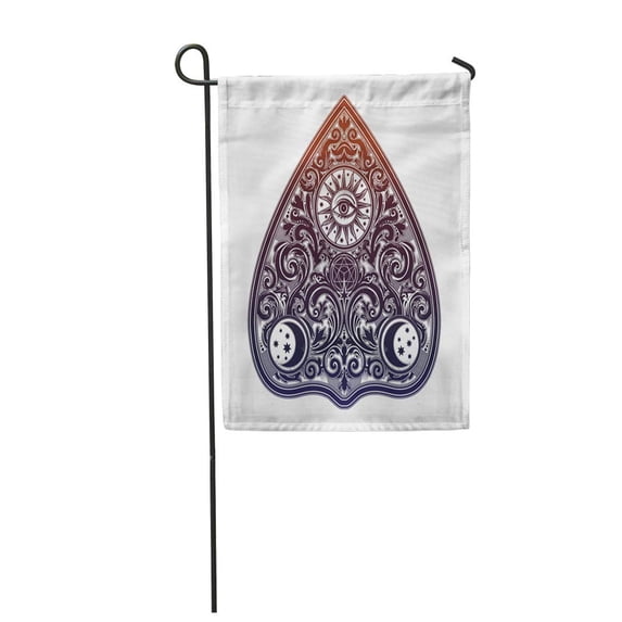 LADDKE Vintage Magic Ouija Board Oracle Antique Boho Chic Halloween and Tattoo Wicca Garden Flag Decorative Flag House Banner 12x18 inch