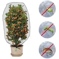 thumbnail image 4 of 70.9x82.7 Inch Garden Bugs Barrier Netting Plant Covers with Drawstring- Bird Barrier Netting Mesh Tree Covers for Plant Fruits Flower Vegetables Away from Insect Bird Eating(1 PCS), 4 of 7