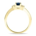 thumbnail image 2 of SZUL Women's Oval Shaped Sapphire and Diamond Half Moon Ring in 10K Yellow Gold, 2 of 5