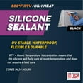 thumbnail image 4 of RUTLAND 500ºF RTV High Heat Silicone Sealant, 10.3 oz Cartridge, Black, 4 of 6