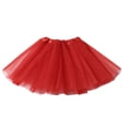 thumbnail image 2 of Tutus for Women 80S Princess Dance Skirts 3 Layered Girls Teens Short Skirt Running Skirts Rave Costume Party Accessories Red, 2 of 7