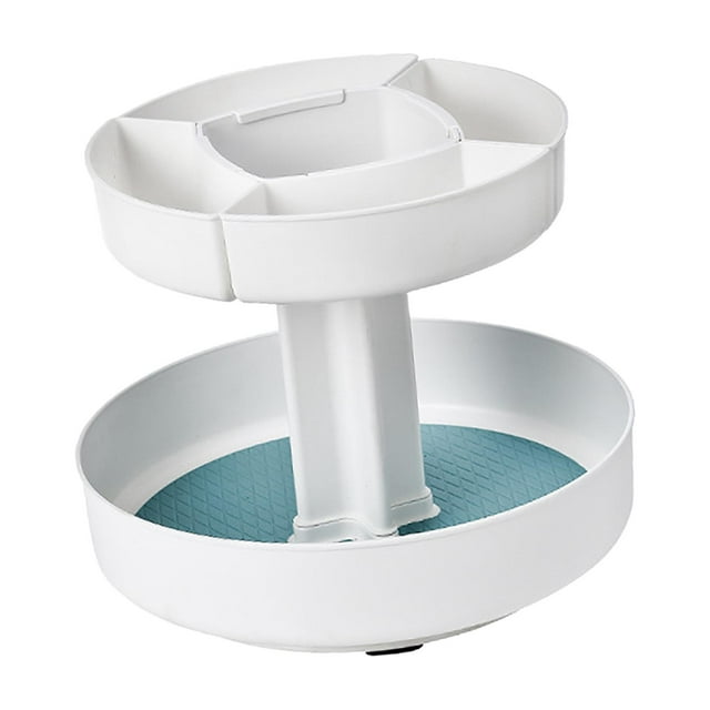 Bandeja giratoria decorativa Lazy Susan para exhibición y servicio Redondo Azul