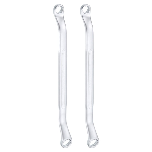 Uxcell 2 piezas de llave de caja en ángulo de 45 grados, 8 mm x 10 mm, llave de caja de 12 puntos métrica, llave Torx de largo offset