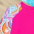 thumbnail image 4 of Splozh Toddler Girls Swimsuit Rash Guard Girls Rash Guard Swimsuit Teens Two Piece Bathing Suit Long Sleeve Swimwear Hot Pink,9-10 Years, 4 of 6