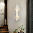 thumbnail image 3 of Sconce Light Fixture Bathroom , Elegant Alabaster Elongated Sconce, 3 of 9