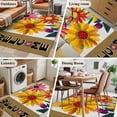thumbnail image 5 of Area Rugs for Living Room Bedroom, Spring Daisy 4'x6' Rug Washable Carpet Runner Indoor Outdoor, Brown Modern Abstract Art Dots Floral Non Slip Accent Floor Mats Rug for Kitchen, Office, 5 of 8