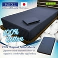 thumbnail image 2 of FULI 100% Cotton Fitted Sheets, Japanese Futon Mattress Cover, Futon Sofa, Bed Sheet, Made in Japan (Dark Gray, Full XL), 2 of 6