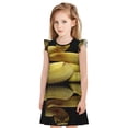 thumbnail image 1 of Vsdgher Chemise de Nuit Jaune Blanc à Plis pour Filles Manches Courtes Robe de Nuit Pyjama Fête-TTG, 1 of 6