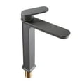 thumbnail image 5 of Matte Grey Single Hole Bathroom Faucet Slate Design 11.7" H Heavy Duty Brass Tap w/Supply Lines| Renovators Supply, 5 of 7