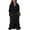 Black, variant on Lightweight Robes for Women Hooded Fleece Towelling Dressing Gown Bath Lightweight Sauna Gown House Coat Long Bath Plush Soft Robes Ladies Bath Robe