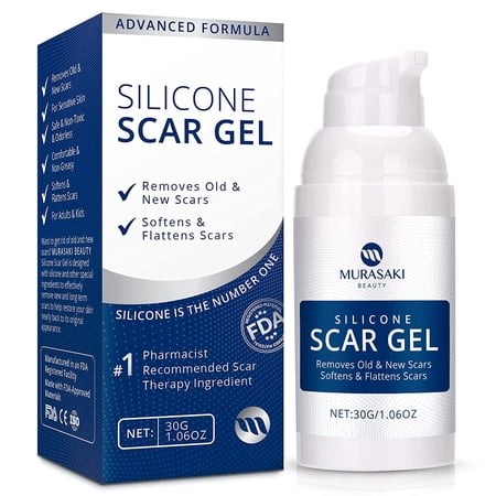 MURASAKI BEAUTY Silicone Scar Gel for C-Section Stretch Marks Acne Surgery Effective for both Old and New Scars MURASAKI BEAUTY Silicone Scar Gel for C-Section Stretch Marks Acne Surgery Effective for both Old and New Scars
