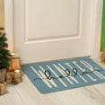 thumbnail image 6 of Hello Winter Door Mat Outdoor for Front Door,Blue Snowflake Snow Welcome Doormat,Christmas Xmas Holiday Floor Rug Entryway for Porch Farmhouse Decor 30" x 17", 6 of 6