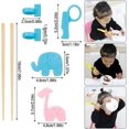 thumbnail image 2 of Training Chopsticks for Kids Wooden, 4 Pairs Animal Training Chopsticks Helper, 2 of 5