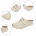 thumbnail image 5 of Rokment Womens Orthotic Clogs and Mules Comfortable Arch Support Walking Slides Sandals Fashion Casual Breathable Leather Closed Toe Platform Wedge High Heel Slp on Beach Summer Shoes White Size 8.5, 5 of 7