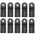 thumbnail image 2 of CIVG 10pcs 35mm Multitool Blades High Carbon Steel Oscillating Saw Blades Quick Release Professional Fast Cut Swing Blades Compatible with Most Oscillating Tool for Metal Wood Plastic, 2 of 9