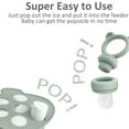thumbnail image 4 of Silicone Baby Fruit Food Feeder, Breastmilk Popsicle Molds, Silicone Teething Toys, Infant Self Feeding, BPA Free,Green, 4 of 6