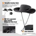 thumbnail image 4 of L/XL/XXL UV50+ Waterproof Wide Brim Bucket Sun Hat for Summer Fishing Hiking w/Detachable Strap & Vented Mesh, 4 of 5