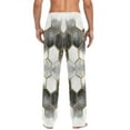 thumbnail image 4 of FORMRS Mens Pajama Pants with Pockets Sleepwear Lounge Bottoms Sizes S-2XL, Gray Hexagons, 4 of 7