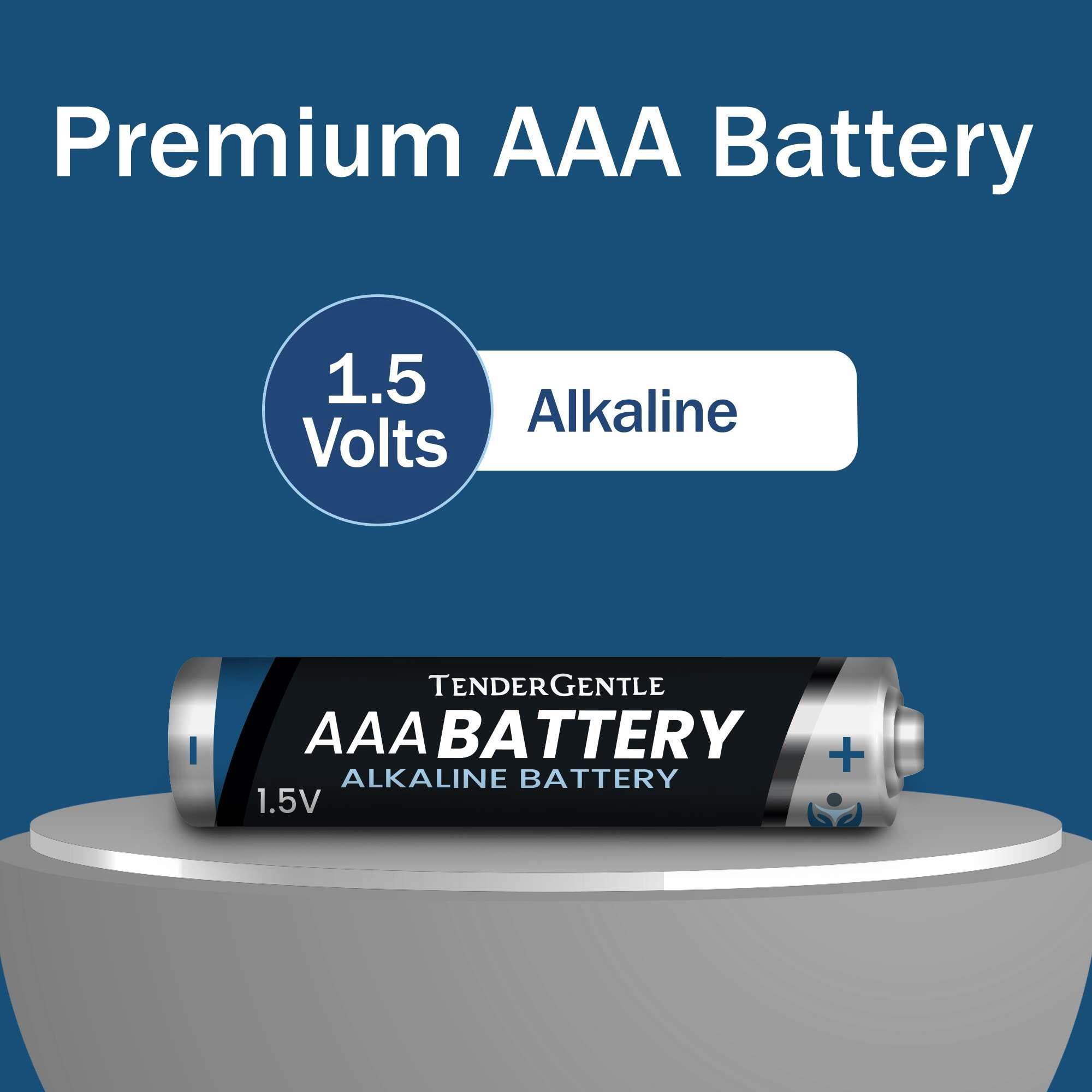 Tender Gentle AAA Batteries 144 Pack - Alkaline Triple a Batteries, Long Lasting, 10 Year Shelf Life