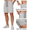 thumbnail image 3 of COOFANDY Mens Athletic Running Shorts 7'' Gym Workout Shorts Lightweight Drawstring Training Shorts with Zipper Pockets, 3 of 6