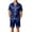 37# Navy, variant on Mens Pajamas Set Silk Satin Sleepwear Short Sleeve Button Down Pjs Set 2 Piece Loungewear with Pockets Champagne XL