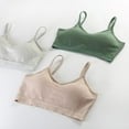 thumbnail image 5 of Womens Adjustable Spaghetti Strap Bras Scoop Neck No Underwire Seamless Yoga Workout Comfort Solid Color Sports Bra, 5 of 9