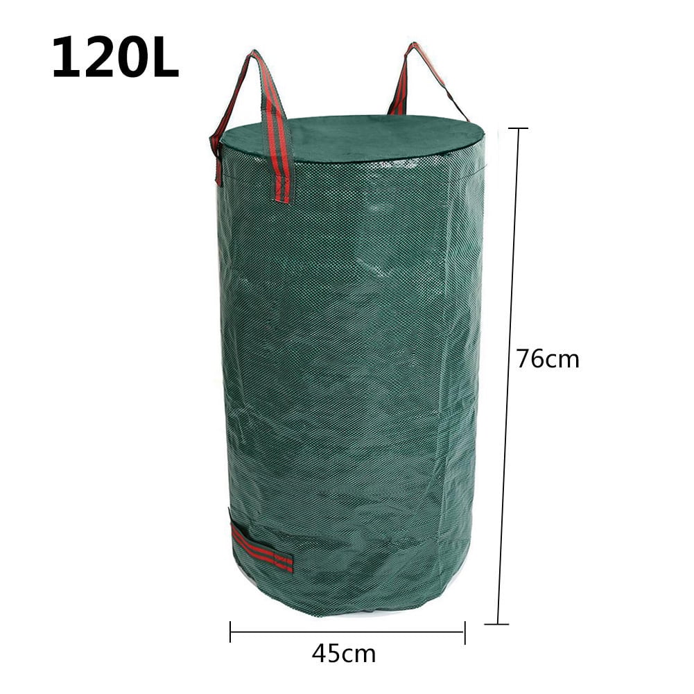 Gardzen 3-Pack 40 Gallon Yard Waste Bags Reuseable Heavy Duty Gardening Bags Lawn Pool Garden Leaf Waste Bag 