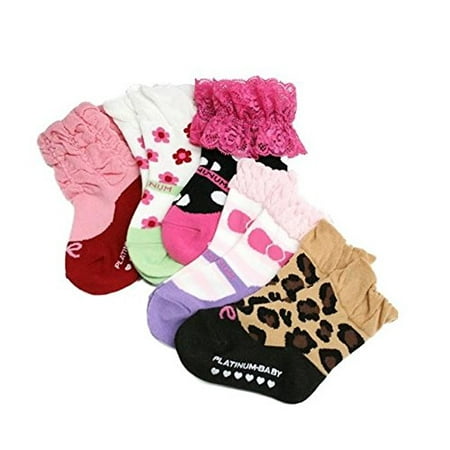 Prince Baby Socks - StylesILove Baby Girl Soft Cotton Mixed-print Non Slip Socks 5 Pairs (1-3 Years)