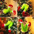thumbnail image 4 of Decoración navideña para fiestas, árbol de Navidad con patas falsas verdes, pata de elfo de Papá Noel, pata de elfo de Navidad, 4 of 6