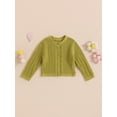 thumbnail image 2 of GXFC Toddler Baby Girls Fall Knitted Closure Cardigan Infant Girls Long Sleeve Button Down Sweater Tops Newborn Girls Casual Warm Fall Winter Top Clothes 0-3T, 2 of 8