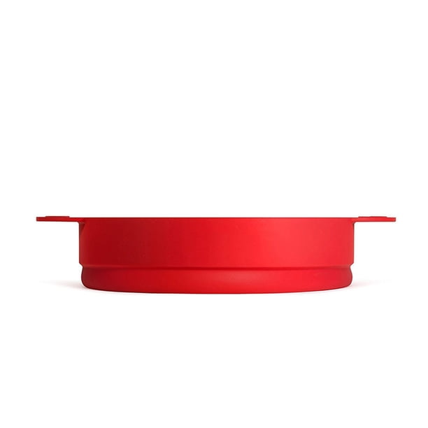 Bolso Tejido Cuencos de silicona para palomitas de maíz Cubo de palomitas de maíz para microondas plegable Utensilios de cocina (Rojo) Likrtyny Libre de BPA