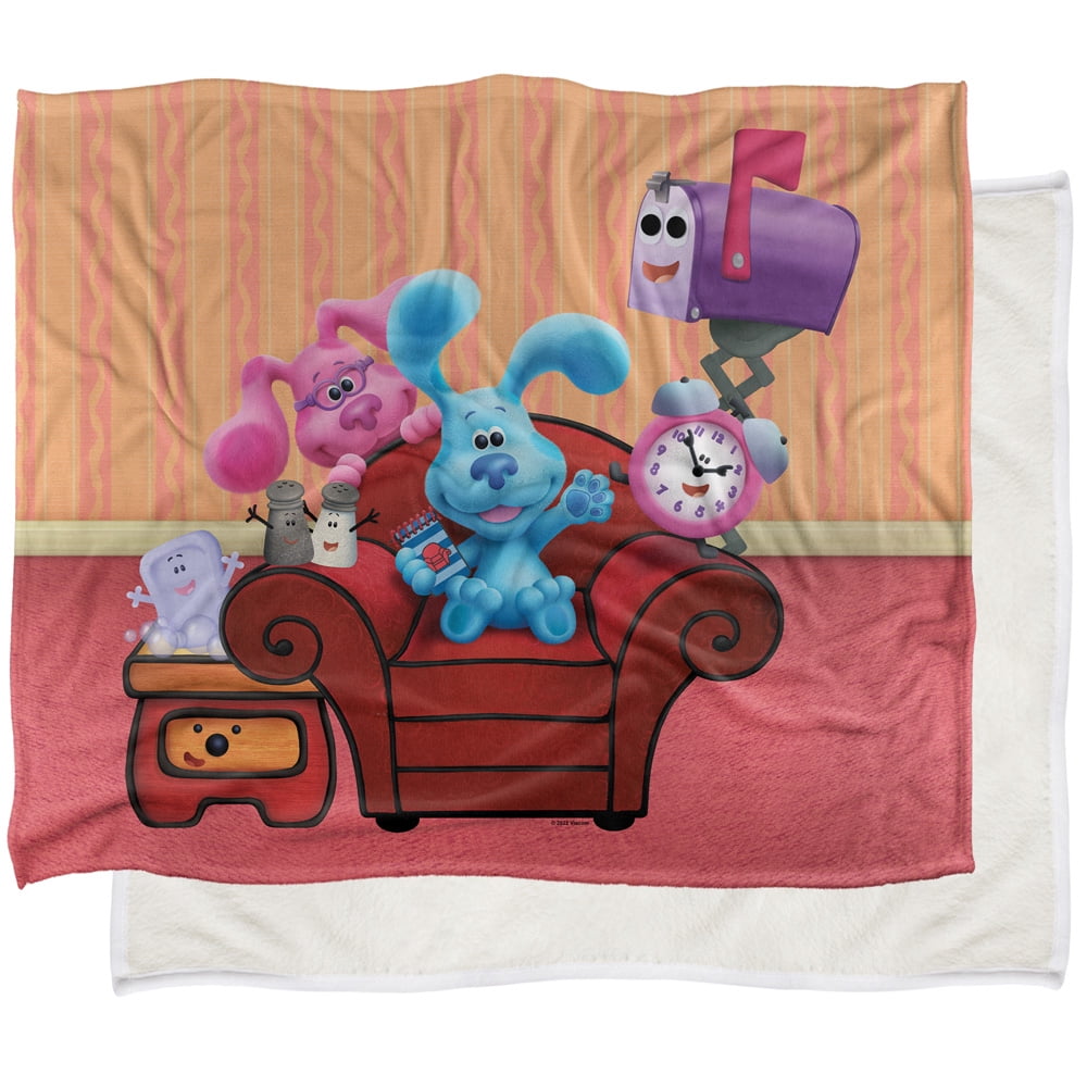Blues Clues Blanket, 50"x60" Blue's Clues Character Group Silky Touch