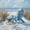 Sky Sand, variant on Castle Fairy Impasto Coastal Beach Chair Painting 7-Piece Twin Bedding,Wildflower Seashell Dune Shore Print Bedding Comforter Set,Sand Blue,Grey Reversible