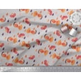 thumbnail image 2 of Soimoi Poly Crepe Fabric Leaves & Bird Kids Decor Fabric Printed Yard 52 Inch Wide, 2 of 3