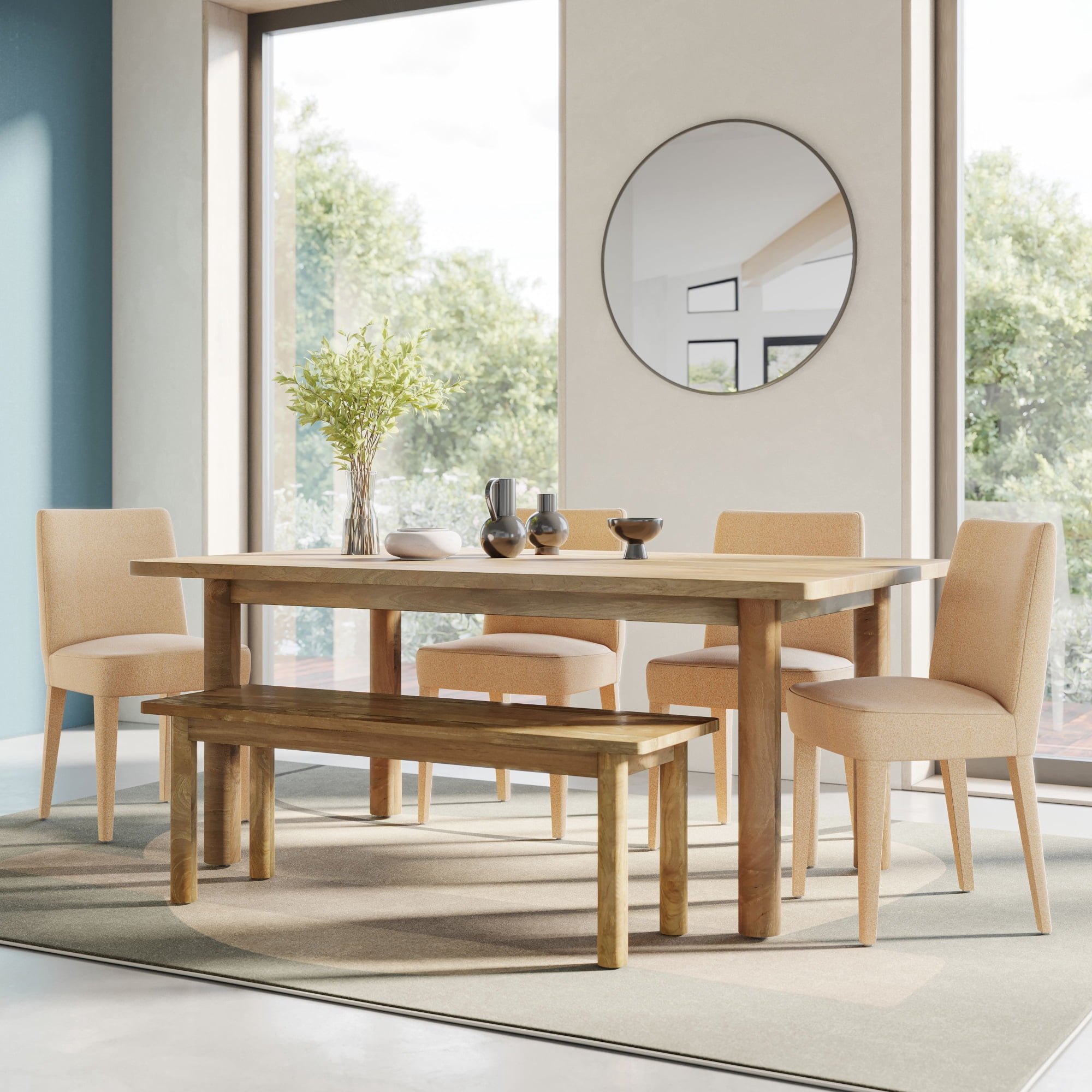 Jofran Wilson Mid-Century Modern Contemporary Upholstered Vintage Dining Chair (Set of 2)