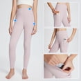 thumbnail image 4 of Baleaf Youth Girls Fleece Lined Water Resistant Leggings High Waisted Light Purple XL, 4 of 7