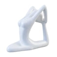 thumbnail image 4 of Estatua de cerámica para yoga, pequeña figura decorativa de yoga, escultura de arte moderno, adorno. Estiramiento de dos brazos, 4 of 9