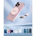 thumbnail image 4 of Cargador inalámbrico magnético cargador rápido Apple Mag-Safe para iPhone 15 Pro Max/15 Pro/15/15 Plus/14/13/12 Series AirPods 3/2/Pro/Pro 2 almohadilla de carga magnética LED con puertos de carga dua, 4 of 4