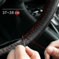 thumbnail image 4 of DIY Car Steering Wheel Cover With Needles Thread Black/Red Leather, 4 of 9