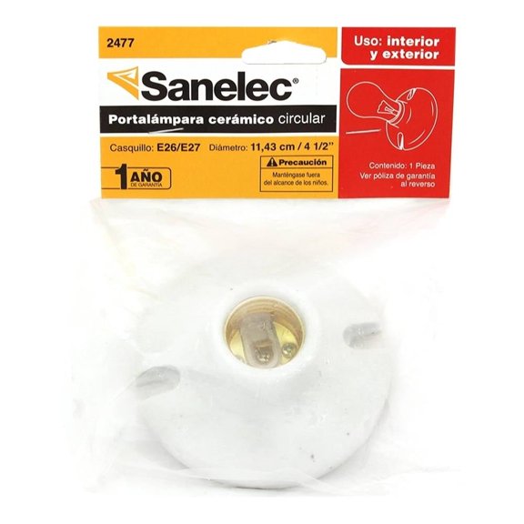 Portalámpara Sanelec Cerámica Casquillo E26/E27