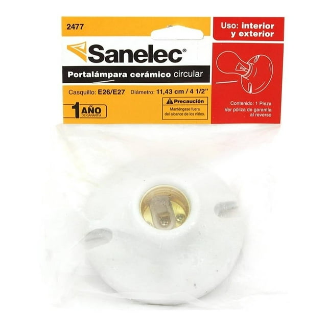 Portalámpara Sanelec Cerámica Casquillo E26/E27