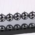 thumbnail image 3 of Esquirla Cradle Balance Ball Physics Science Fun Desk Toy Home Decor w/ Mirror Black, 3 of 8
