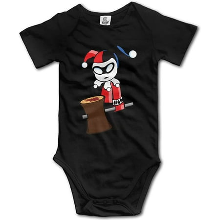 

WCSY-ONESIES Baby Boys Girls Short Sleeve Harley Quinn Funny Bobysuit Onesie