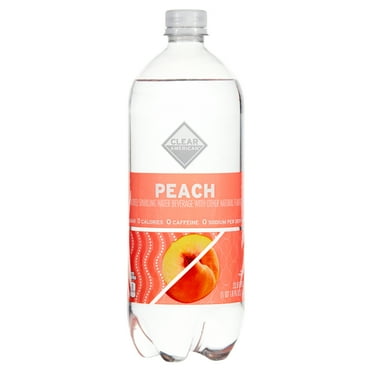 Clear American Sparkling Water, Peach, 33.8 fl oz
