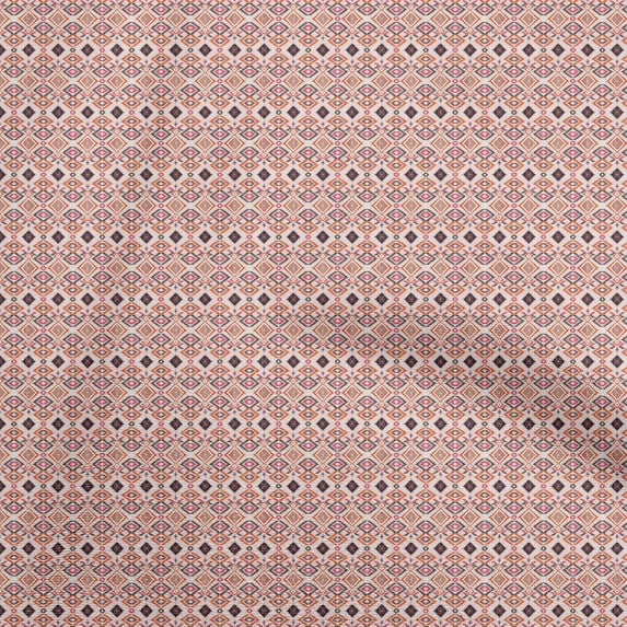oneOone Cotton Jersey Pink Salmon Fabric Asian Kilim Sewing Craft Projects Fabric Prints By Yard 58 Inch Wide