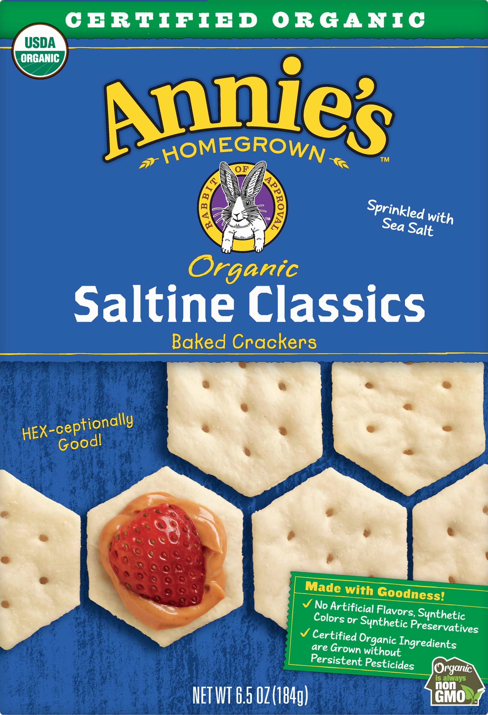 Annie's Organic Saltine Classic Baked Crackers, 6.5 oz