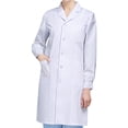 thumbnail image 4 of Lab Coat Female Costume Professional White Soft Comfortable Laboratory Coat for Long Sleeved L, 4 of 9