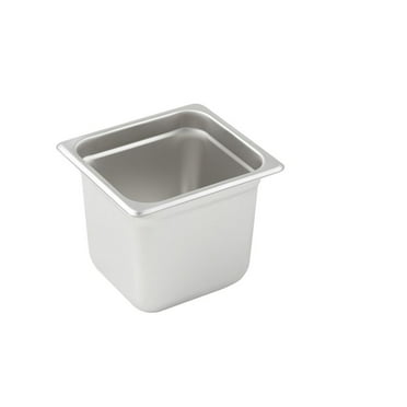 Winco SPJL-606, 6-Inch Deep, One-Sixth Size Anti-Jamming Steam Table Pan, 25 Gauge, NSF
